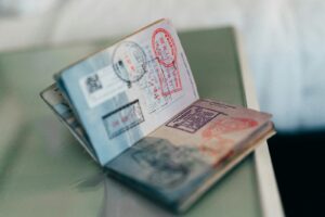 Passport and travel documents for international travel